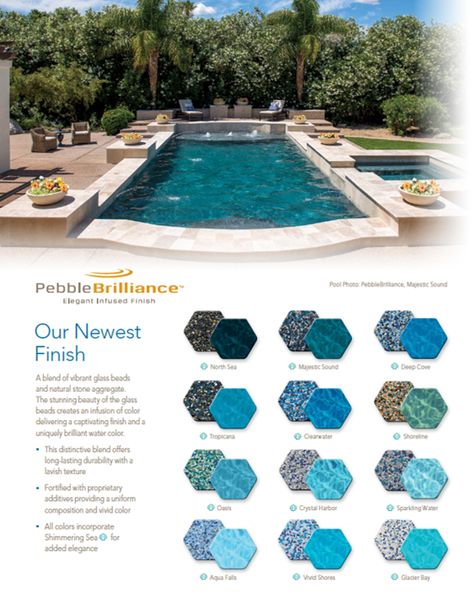 Pebbletec Pool Colors, Pool Pebble Colors, Pool Liners Inground Colors, Pool Color Ideas, Pebble Fina Pool Colors, Pool Colors Pebbletec, Swimming Pool Tiles Waterline, Pebble Tech Pool Colors, Pebble Sheen Ocean Blue Pools