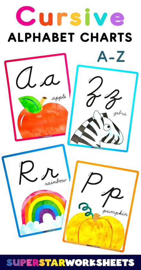 Free Printable Cursive Alphabet, Alphabet In Cursive, Cursive Chart, Letters In Cursive, Cursive Alphabet Printable, Cursive Letter F, Cursive Alphabet Chart, Lowercase Cursive Letters, Cursive Numbers