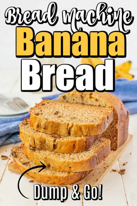 Super Easy Bread, Bread Machine Banana Bread, Bread Machine Recipes Sweet, Easy Bread Machine Recipes, Best Banana Bread Recipe, Best Bread Machine, Bread Maker Recipes, Make Banana Bread, Healthy Treat