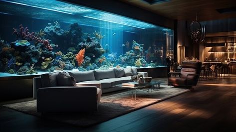 Big Aquarium Living Rooms, Coral Reef Art, Aquarium Architecture, Big Aquarium, Amazing Aquariums, Travel Picture Ideas, Dream Mansion, Aquarium Design, Fantasy City