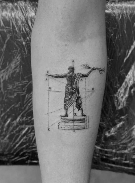 Greek Tattoo Ideas, Tattoo Ideas And Meanings, Greece Tattoo, Greek Tattoo, Greek God Tattoo, Small Wave Tattoo, Outer Forearm Tattoo, Poseidon Tattoo, Zeus Tattoo