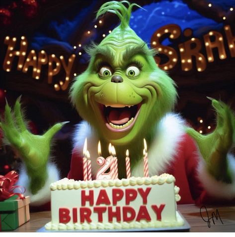 Grinch Images, Grinch Stuff, Happy Birthday Wishes Pics, Birthday Wishes Pics, Whoville Christmas, Mr Grinch, Grinch Party, Birthday Greetings Friend, Happy Birthday Art