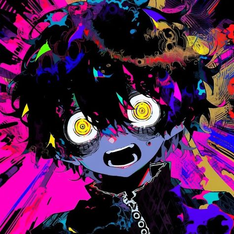 Hyper Saturated Art, Bright Digital Art, Backroom Core, Colorful Pfp, Bloodborne Concept Art, Colorful Anime, Eyestrain Art, Bright Colors Art, Bright Art