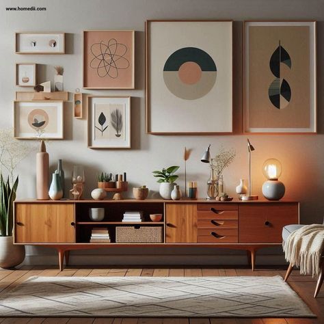 Living Room Inspo Scandinavian, Old Furniture In Modern Home, Mid Century Living Room Ideas, Japandi Apartment, Mid Century Modern Living Room Decor, Mcm Living, Living Room Refresh, Living Room Retro, Japandi Living Room