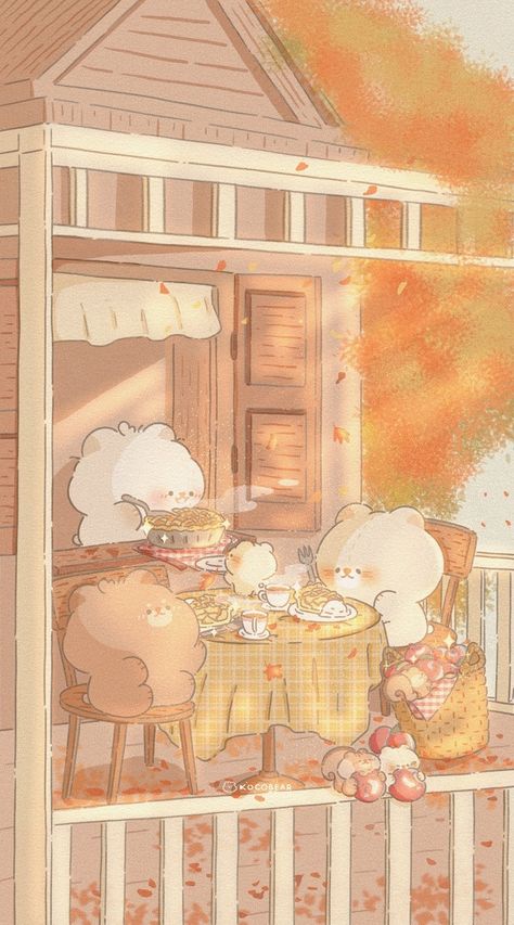 Cocoppa Wallpaper, Images Kawaii, Iphone Wallpaper Kawaii, Cute Fall Wallpaper, Three Bears, Cute Tumblr Wallpaper, Cute Pastel Wallpaper, Cute Simple Wallpapers, Cute Doodles Drawings