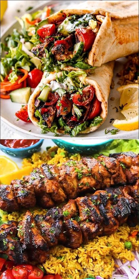 Doner Food, Arabisk Mad, Chicken Grilled, Doner Kebab, 귀여운 음식 그림, Ayam Bakar, Chicken Kebabs, Dinner Healthy, Health Dinner Recipes