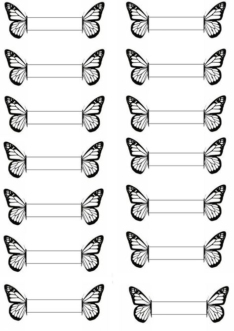 Butterfly Bookmark Template, Butterfly Bookmarks Diy, Hello Kitty Bookmark, Butterfly Printable Template, Butterfly Bookmark, Bookmark Printable, Vintage Paper Printable, Handmade Bookmarks Diy, Penanda Buku