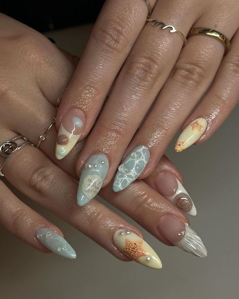 gelx nails | RIVERSIDE, CA | So summer 🐚👙🐬🏝️🫧 Ib @clawsbyizui @cjgdnails @lunapressonsbysami #gelx #riversidenails #handpainted #nails #beetlesnails… | Instagram Sand Nails, Cheetah Print Nails, Beachy Nails, Nails Summer Nails, Basic Nails, Nails Summer, Nails 2024, Beach Nails, Fire Nails