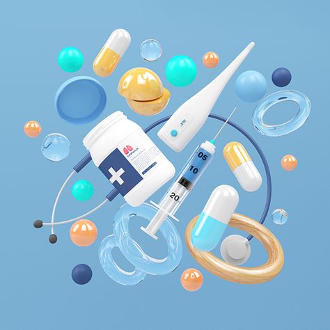 Pharmacy Art, Graphic Design Character, 심플한 그림, Pharmacy Design, Anatomy Tutorial, Motion Design Animation, 3d Icons, 3d Artwork, Digital Painting Tutorials