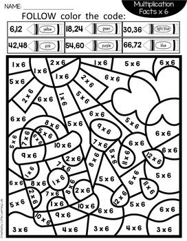 Spring Color By Code Multiplication Facts | Spring Activities | Multiplication Flower Multiplication, Multiplication Color By Number Free, Color By Number Multiplication, Color By Multiplication Free, Color By Code Multiplication, Addition Coloring Worksheet, Tinkerbell Coloring Pages, Third Grade Math Activities, Math Coloring Worksheets