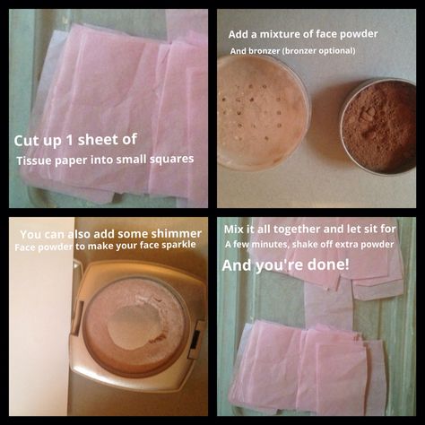 Blotting sheets DIY (blotting sheets get extra oils off your face) Blotting Sheets, Great Skin, Blotting Paper, Diy Oils, Paper Diy, Beauty Diy, Unique Diy Gifts, Makeup For Beginners, Diy Skin Care