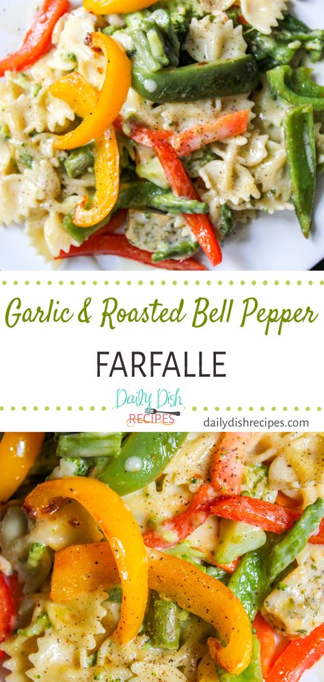 Stuffed Bell Pepper Pasta, Pasta And Bell Pepper Recipes, Creamy Bell Pepper Pasta, Pasta Bell Peppers, Recipes Using Bell Peppers Dinners, Green Bell Pepper Recipes Vegetarian, Recipes Using Colored Bell Peppers, Broke Meals Families, Side Dishes With Bell Peppers