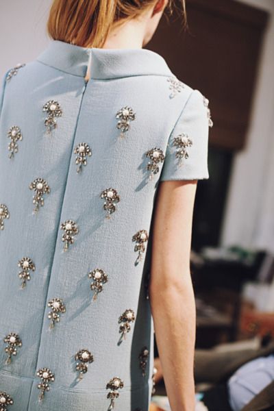 embellishment!! Couture Details, Fashion Mode, Mode Inspiration, Fashion Details, Couture Fashion, Blue Dress, Look Fashion, Passion For Fashion, Runway Fashion