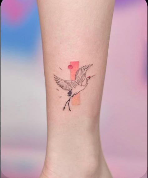 N Tattoo, Scandinavian Tattoo, Crane Tattoo, Small Tats, With Tattoo, Spooky Tattoos, Bird Tattoo, Classy Tattoos, Sun Tattoo