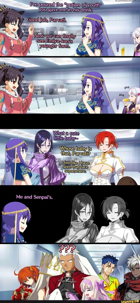 Fate Grand Order Penthesilea, Fate Funny, Archer Funny, Emiya Family, Fgo Funny Comic, Fgo Comic, Fgo Emiya Comic, Fate Archer, Fate Grand Order Kama Comic