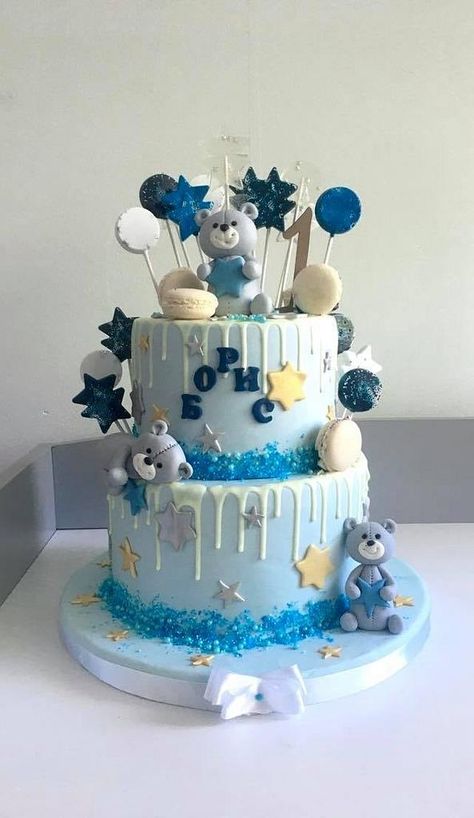 1st Birthday Cake Designs, Birthday Cake Kids Boys, Cake Designs For Boy, 1st Bday Cake, Boys First Birthday Cake, Cake Designs For Kids, Boys 1st Birthday Cake, Baby Boy Birthday Cake, First Birthday Cupcakes