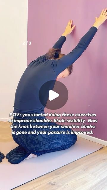 Elena | movement specialist on Instagram: "SHOULDER MOBILITY

Try these three exercises to enhance shoulder mobility and strengthen the muscles around your shoulder blades. 
They can help stabilize your shoulders, improve posture, and reduce stiffness in the upper back. 
Do each movement for 1 minute slowly. 

❗️The main thing to remember is to keep your shoulders down, avoiding any lifting towards your ears.

Let me know how it feels. 
More exercises: 👉YouTube themove_studio" Mobility Flexibility, Shoulder Mobility, Exercise Videos, Improve Posture, Workout Videos, Muscles, Let Me, Gym, Yoga