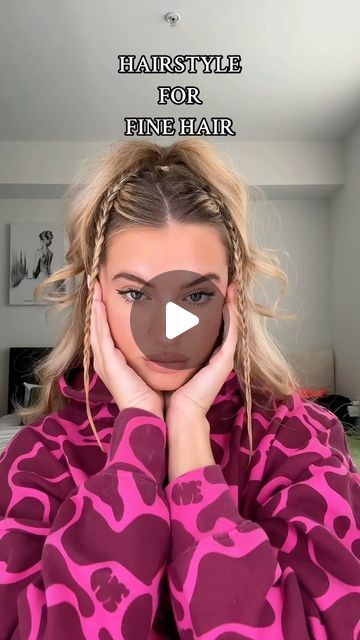 Megan James on Instagram: "more tutorials for fine hair on my page 🤗 #finehairstyle #finehair #thinhair #hairtutorial #easyhairstyles #hairinspo" Braid Styles For Fine Hair, Sporty Hairstyles For Fine Hair, Braided Hairstyles For Fine Hair, Braid Fine Hair, Braids Fine Hair, Dutch Braid Fine Hair, Braid For Fine Hair, Easy Hairstyles Fine Hair, Medium Hair Braid Styles