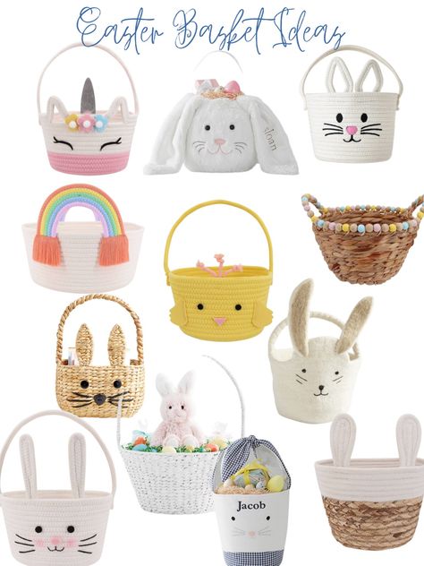 Storage Baskets Diy, Barbie Dog, Bunny Easter Basket, Rope Bowls, Easter Basket Ideas, Most Comfortable Bra, Easy Easter Crafts, Toddler Easter, Holiday Pillows