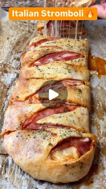 FoodstagramAfrica on Instagram: "Italian Stromboli Recipe
Ingredients:
-1 pizza crust (store-bought or homemade)
-1/2 cup pizza sauce (recommend Meds brand if available)
-6-8 slices deli ham
-1 cup freshly grated mozzarella cheese
-6-8 slices salami
-1 cup freshly grated mozzarella cheese (additional)
-6-8 slices pepperoni
-1 cup freshly grated mozzarella cheese (additional)
-1 tsp Italian seasoning
-1 tbsp melted butter
-1/2 tsp garlic powder
-1 tsp dried parsley

Instructions:
1.Preheat your oven to 400°F (200°C).
2.Prepare the baking sheet by lining it with parchment paper.
3.Roll out the pizza crust onto the prepared baking sheet.
4.Brush on 1/2 cup of pizza sauce, leaving a small border around the edges.
5.Layer the ingredients:
-Start with the sliced deli ham.
-A Italian Stromboli Recipe, Italian Stromboli, Stromboli Pizza, Stromboli Recipe, Sliced Salami, Dried Parsley, Deli Ham, Pizza Recipes Homemade, Game Day Snacks