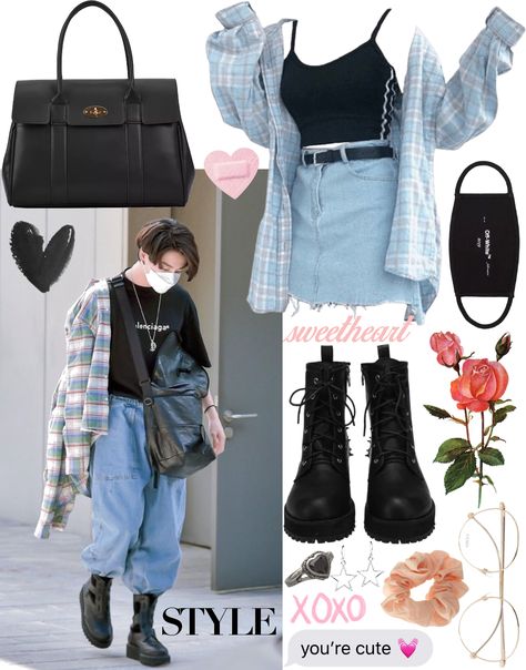 Jungkook Airport Inspired outfit ideas | Matching airport outfits with JK! #Jungkook #BTS #Airportoutfit #Casual #simple #style #cute #matching Jungkook Airport Outfit, Matching Airport Outfits, Jungkook Casual Outfits, Jungkook Fashion Style, Jimin Outfit Inspired, Jungkook Outfit Inspired, Jungkook Inspired Outfits, Bts Outfits Inspired, Simple Korean Outfits