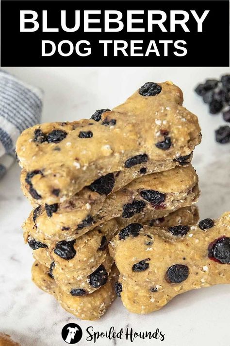 Blueberry Dog Treat Recipe, Blueberry Dog Treats, Dog Cookie Recipes, Dog Treats Recipe, Pet Treats Recipes, Dog Treats Homemade Easy, Easy Dog Treat Recipes, Organic Dog Treats, Dog Biscuit Recipes