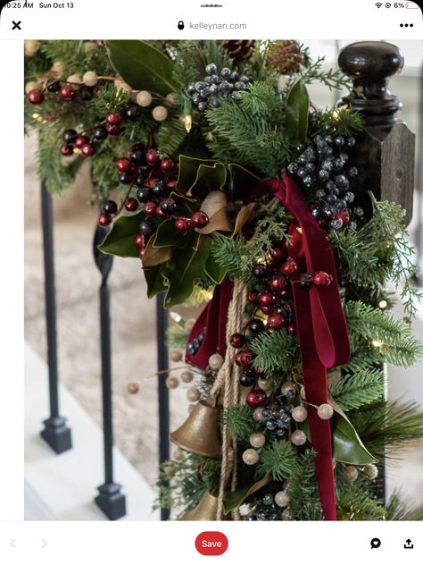 Christmas Decor With Fruit, Luxury Outdoor Christmas Decor, Green And Maroon Christmas Tree, Traditional Christmas Tree Colors, Tuscan Christmas Decorating Ideas, Red Green And Silver Christmas Decor, Diy Ball Garland Christmas, Backyard Christmas Decorations, Blue Red Green Christmas Decor