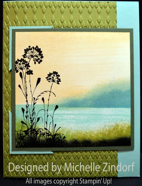 Serene Silhouette – Tutorial #542 | Serene Silhouettes, Silhouette Cards, Silhouette Tutorials, Nature Card, Card Techniques, Whisper White, Mountain Scene, Black Accessories, Card Making Techniques