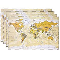 Check this out on Amazon Dinner Party Decor, Fall Placemats, Travel Party Theme, Placemats Kids, Map Paper, Globe Travel, Classroom Art Projects, Travel Globe, Paper Place