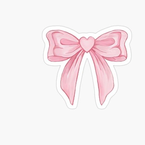 Pink Heart Bow Sticker Sticker for Sale by DezzT #stickersprintable Phone Cover Stickers Printable, Iphone Stickers Aesthetic, Stickers Packs Printable, Cute Stickers For Whatsapp, Pink Stickers Png, Mood Stickers Printable, Aesthetic Girl Stickers, Stickers Png Aesthetic, Pink Printable Stickers