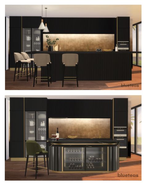 Petra Kitchen Set | Patreon Sims 4 Pantry, Sims 4 Kitchen Cabinets, Sims Kitchen, Sims 4 Cc Furniture Living Rooms, Luxurious Kitchens, Glamorous Kitchen, Kitchen Appliance Set, San Myshuno, Sims 4 Kitchen