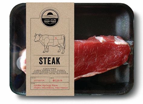 Steak Package, Meat Packaging, From Farm To Table, Meat Packing, Food Box Packaging, Premium Meat, Meat Shop, Food Branding, Farm To Table