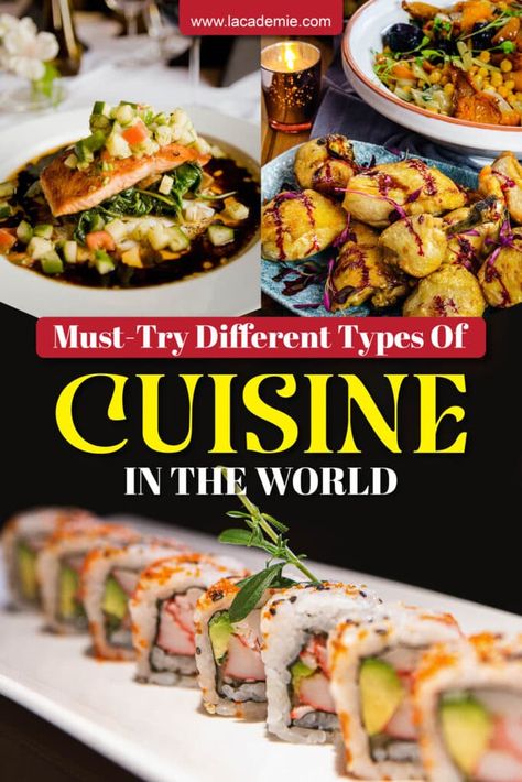 Different Types Of Cusine, Types Of Food Cuisines, Different Cuisines Of The World, Different Cuisines, Different Countries Food, Different Types Of Food, Types Of Cuisine, Food From Different Countries, Theme Nights