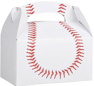 Birthday Party BASEBALL Treat Box Favor Boxes Favors Sports Kids Baseball Party, Cubs Birthday Party, Baseball Favors, Baseball Treats, Baseball Party Decorations, Soccer Theme Parties, Baseball Team Gift, Baseball Theme Party, Sports Theme Birthday