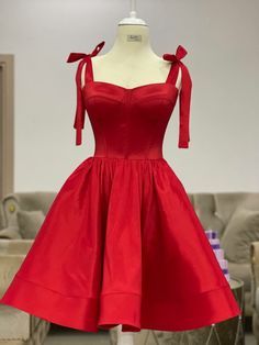 Cute Short Red Dresses, Puffy Red Dress Short, Damas Red Dress, Red Poofy Dresses Short, Red Dresses For Damas, Red Short Cocktail Dress, Red Bustier Dress, Pretty Red Dresses Short, Short Red Corset Dress