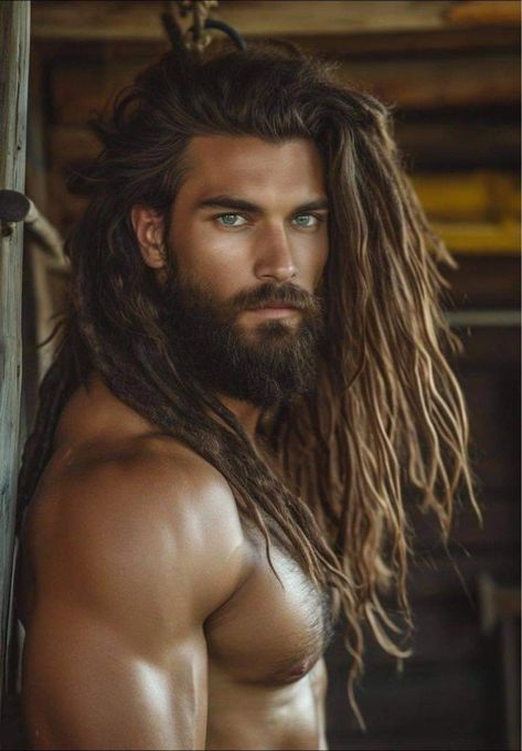 Hot Viking Men, Grey Bearded Men, Hairstyles For Guys, Halloween Hairstyles, Viking Men, Native American Men, Handsome Older Men, Great Beards, Viking Warrior