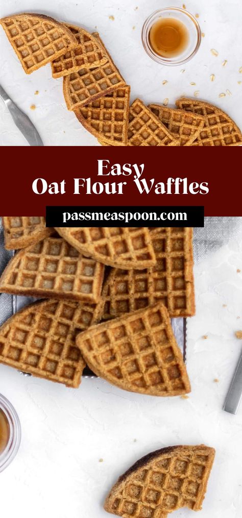 The perfect oat flour waffles have never been so easy. Just blend all of your ingredients together and you’ve got fluffy, crispy waffles in no time! Oat Flour Waffles, Blender Waffles, Sweet Potato Crust Quiche, Crispy Waffles, Fluffy Waffles, Crispy Waffle, Gluten Free Waffles, Gluten Free Oats, Breakfast Bake