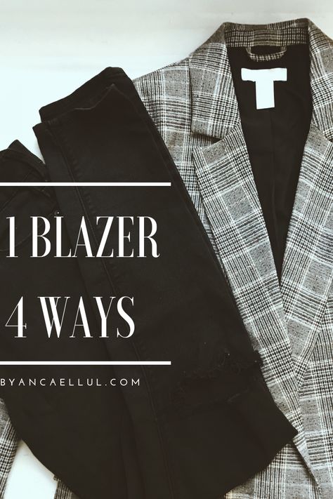 How to style a checkered blazer for Fall! Black And White Blazer Outfit, Checkered Blazer Outfit, White Blazer Outfits, Checkered Blazer, Blazer Outfits For Women, Blazer Outfit, Checked Blazer, Blazer Outfits, How To Style