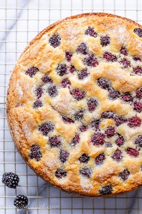 Blackberry Breakfast, Cake With Fresh Berries, Blackberry Cake Recipe, Blackberry Dessert, Breakfast Cake Recipes, Blackberry Cake, Brunch Cake, Strawberry Breakfast, Blueberry Breakfast Cake