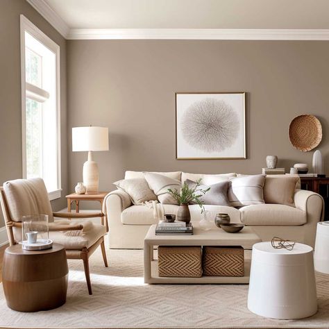 3+ Underestimated Living Room Wall Colors for Modern Homes • 333+ Images • [ArtFacade] Modern Lounge Colour Schemes, Light Brown Wall Living Room, Lounge Room Wall Colours, Taupe Color Schemes Living Rooms, Brown Paint Room Ideas, Living Room Decor Beige Walls, Lounge Wall Colour Ideas, Beige Wall Colors For Living Room, Sitting Room Ideas Color Schemes Cozy