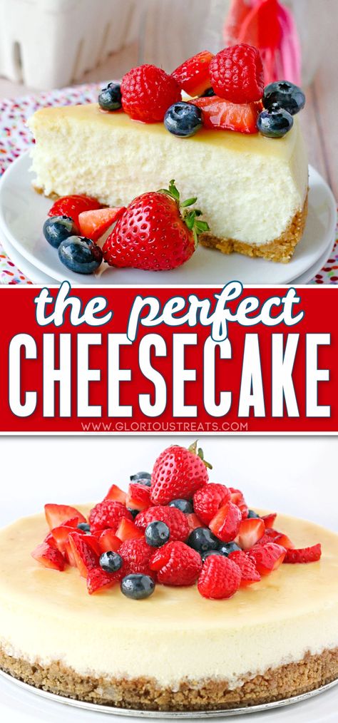 Best Ever Cheesecake, Quick Cheesecake Recipes, Amazing Cheesecake, The Perfect Cheesecake, Quick Cheesecake, Vanilla Cheesecake Recipes, Perfect Cheesecake Recipe, Homemade Cheesecake Recipes, Perfect Cheesecake