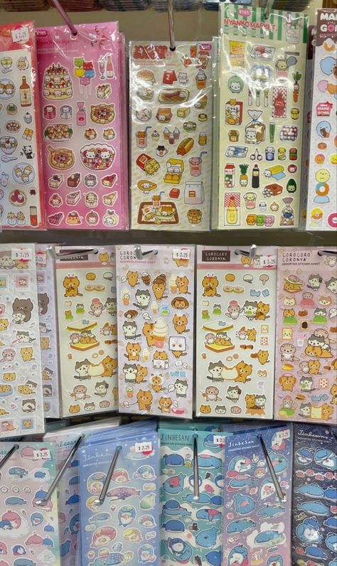 Rilakumma Stickers, Where To Buy Stickers, Sticker Collection Aesthetic, Places To Put Stickers, Stickers To Buy, Sticker Design Ideas, Collecting Stickers, Kawaii Culture, Sticker Inspo