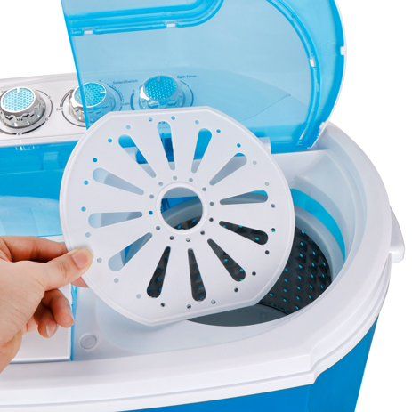 Zeny Portable Washing Machine, Mini Twin Tub Washing Machine w/Washer&Spinner, Gravity Drain Pump, 9.9lbs Capacity - Walmart.com - Walmart.com Twin Tub Washing Machine, Compact Washing Machine, Spin Dryers, Twin Tub, Portable Washer, Portable Washing Machine, Water Closet, Floor Drains, Home Gadgets