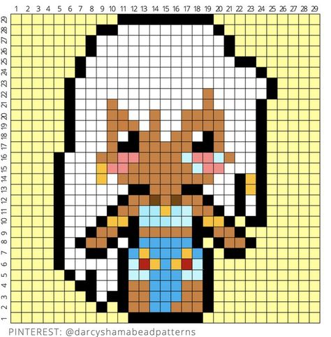 Kida from Disney's 'Atlantis: The Lost Empire' #kida #milo #atlantis #lostempire #disney #perlerbeads #perler #hamabeads #pixel #princess #pyssla #pixelart #fusebeads Milo Atlantis, Disney Tapestry, Loom Band Patterns, Graph Crochet, Easy Pixel Art, Pixel Art Templates, Pixel Drawing, Hama Bead, Pixel Crochet