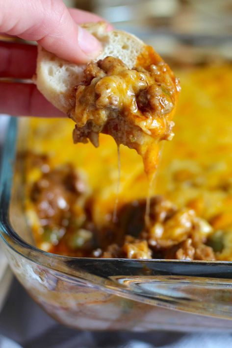 Sloppy Joe Dip Meat Dip, Sloppy Joe Dip, Party Casseroles, Sloppy Joes Dip, Sloppy Joe Recipe, Cheese Stick, 12 Tomatoes Recipes, Joe Recipe, Sloppy Joes Recipe