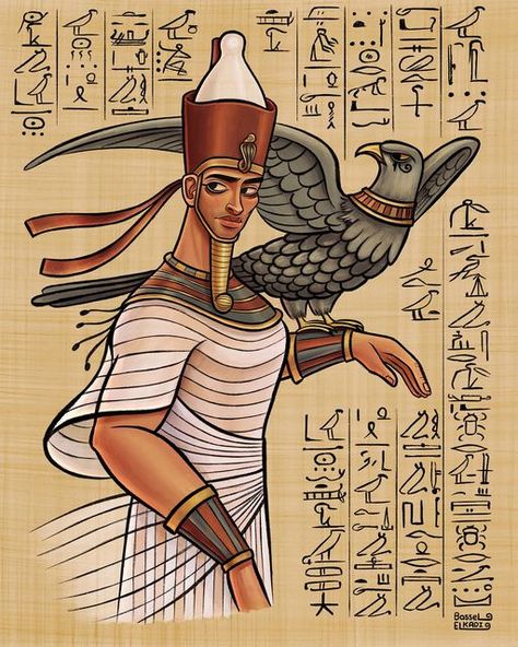 Egypt Gods Art, Kemetic Paganism, Egyptian Illustration, Egypt Mummy, Egypt Concept Art, New Illustration, Ancient Egypt Art, Old Egypt, Egyptian Pharaohs