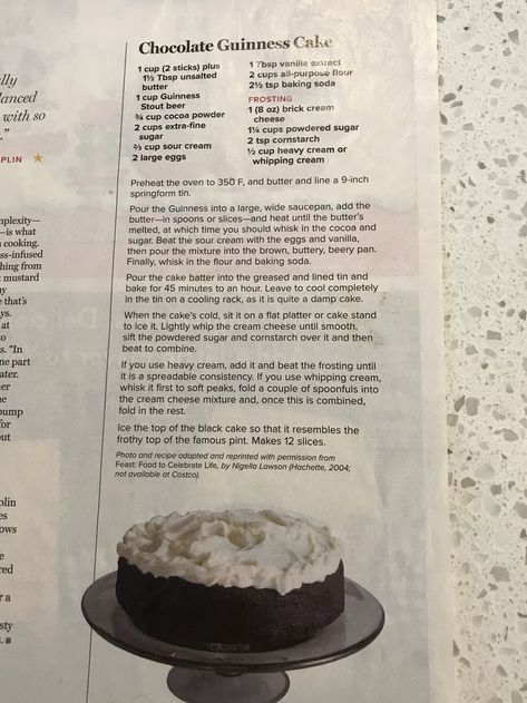 Chocolate Guinness cake, Nigella Lawson | Guinness cake, Beer cake, Nigella lawson chocolate guiness cake Nigella Lawson Chocolate Guinness Cake, Chocolate Guinness Cake Nigella, Nigella Lawson Guinness Cake, Nigella Guinness Cake, Nigella Lawson Christmas, Guinness Chocolate Cake, Chocolate Guinness Cake, Nice Cakes, Guinness Chocolate