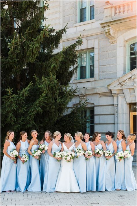 Bridesmaid Dress With Groomsmen, Brids Mades Dresses Blue, Hydrangea Bridesmaid Dress, Classy Blue Bridesmaid Dresses, Carolina Blue Bridesmaid Dresses, Southern Bridesmaid Dresses, Bridesmaids Dresses Light Blue, Light Blue Wedding Bridesmaid Dress, Powder Blue Bridesmaids Dresses