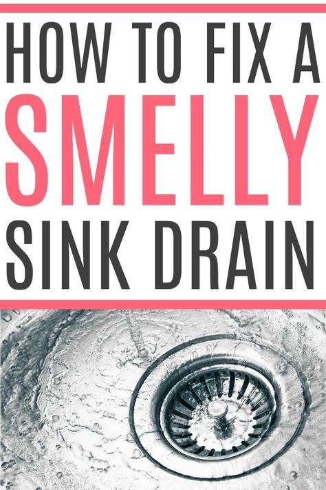 Kitchen Drain Smell, Smelly Sink Drain, Sink Drain Smell, Cleaning Sink Drains, Diy Drain Cleaner, Smelly Sink, Smelly Drain, Sink Drain Cleaner, Clean Kitchen Sink