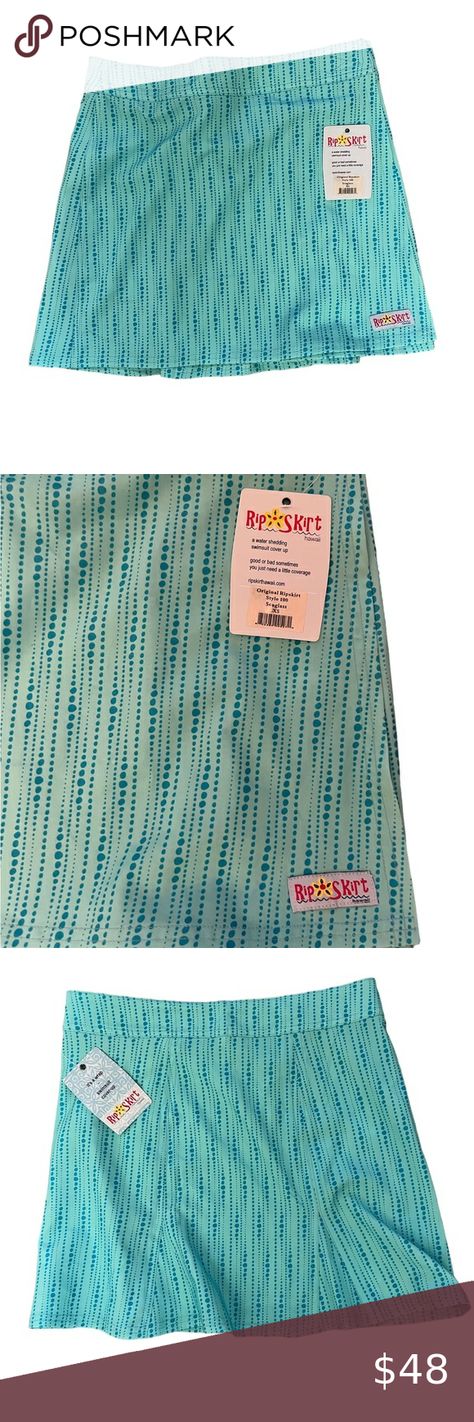 NWT Hawaii Beach Rip Skirt Swim Coverup Style 100 in Seaglass, Velcro adjustable Rip Skirt, Swim Coverup, Hawaii Beach, Hawaii Beaches, Sea Glass, Hawaii, Cover Up, Swimming, Skirt